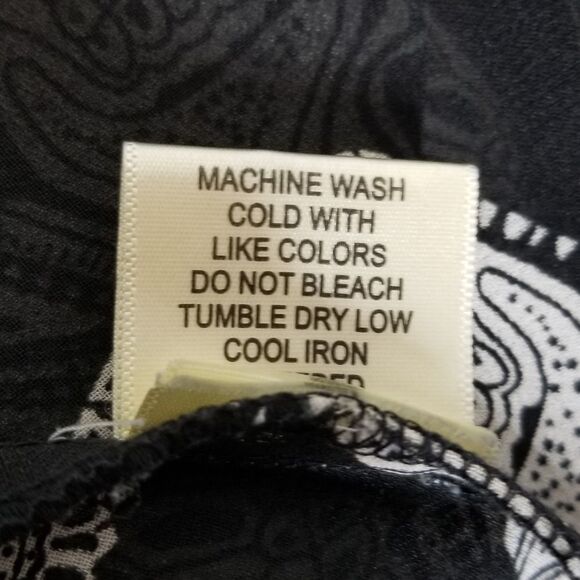 Live 4 Truth White Skull Print Black Sheer Sleeveless Back Bow Ruffle Top Size L - Picture 15 of 16